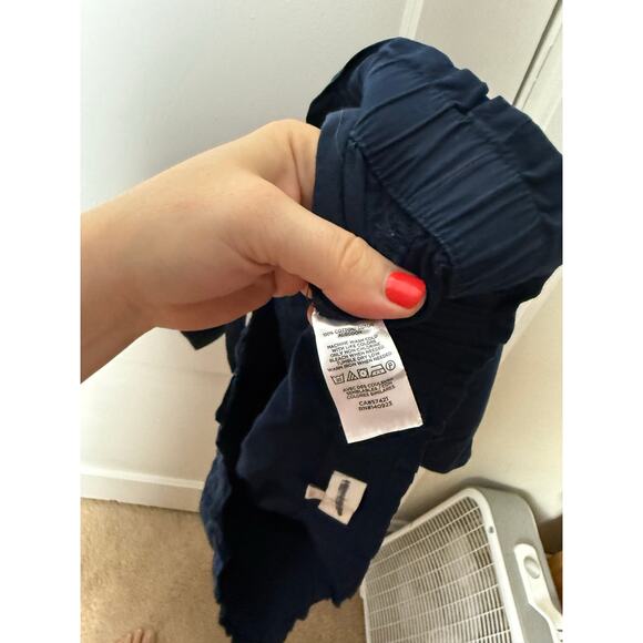 Loft Outlet Navy Blue Lightweight Relaxed Fit Pull On Cotton Chino Shorts Large - Picture 4 of 6